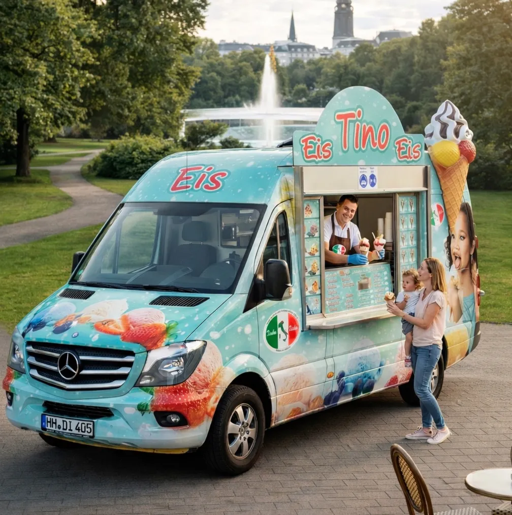 Eiswagen von Eis Bella Italia „Tino“ in Hamburg
